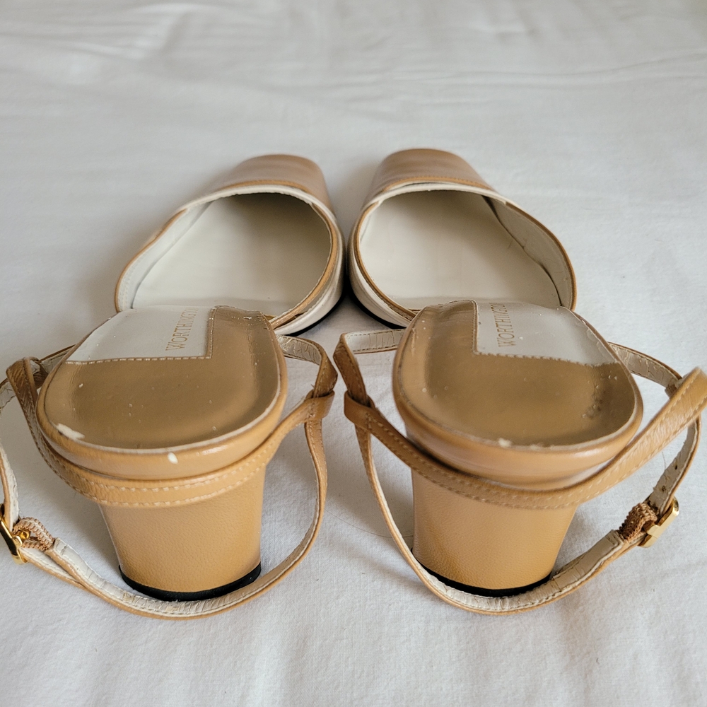 Worthington Elegant Navy and Tan Strappy Heel Bundle, Sz 8 M,  GUC - Picture 4 of 14
